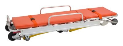 Ambulance stretcher automatic loading, orange coloured