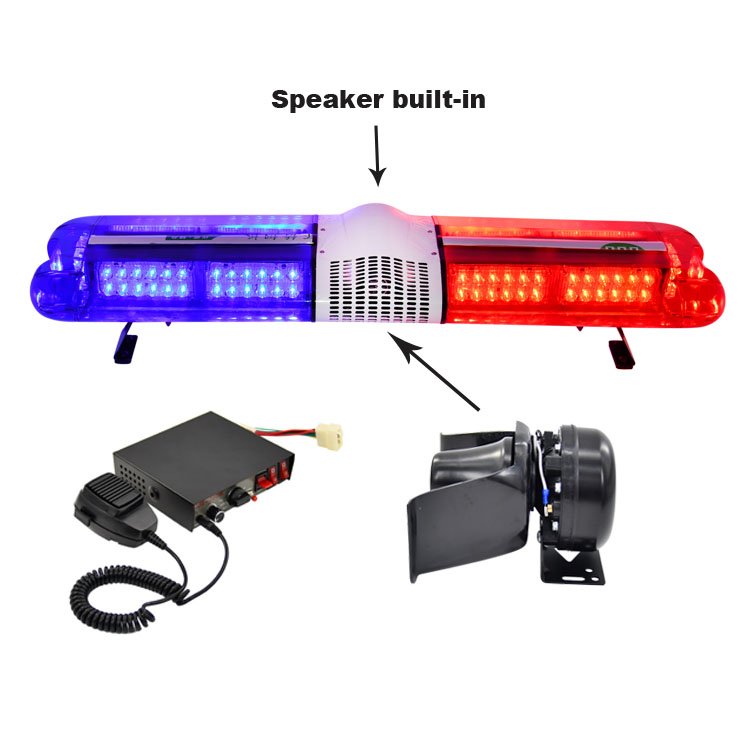 Main Bar Light for Ambulance, Fire Truck, Police and Emergency Vehicle, 2000LB with Sire and Speaker and Siren, Red Blue Color. in Dubai UAE GCC