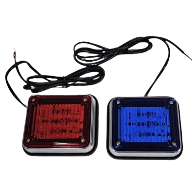 Strobe light red blue color flashing side wall light small size 12-24v DC.