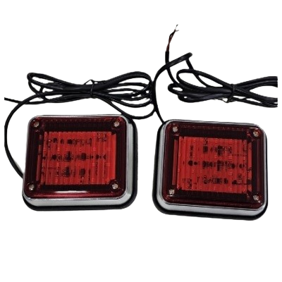 Strobe light red color flashing side wall light small size 12-24v DC.