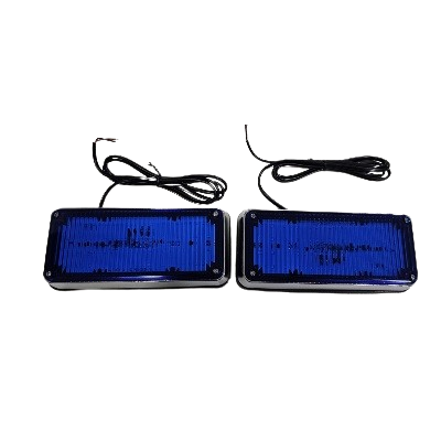 Strobe Light Blue Color pair of 2 flashing side wall light for ambulance and other vehicles conversion in UAE. DC 12V waterproof strobe light in Dubai.