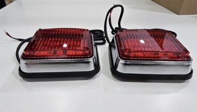 Strobe light red color flashing side wall light small size 12-24v DC.